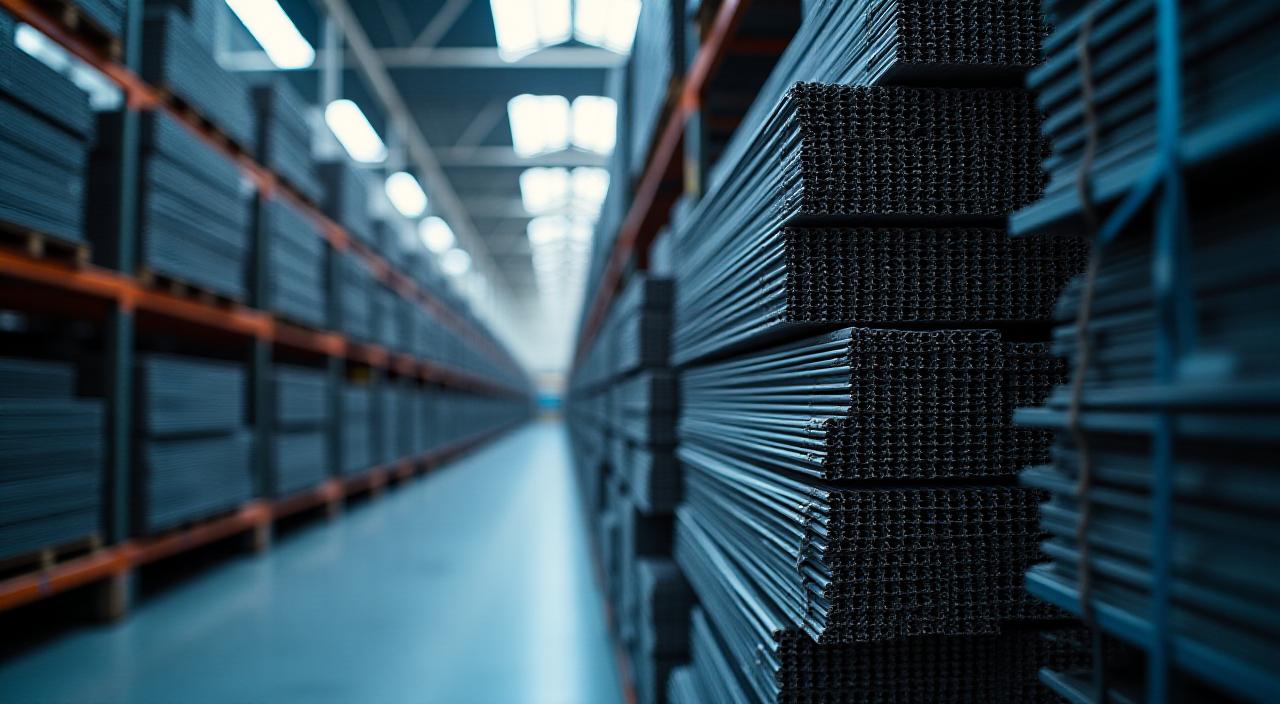 Deposito di barre d'acciaio strutturale